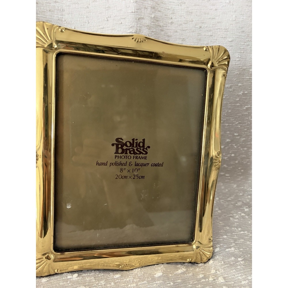 Vintage Solid Brass Photo Frame Hand Polished & Lacquer Coated 8"x 10" Read‎
